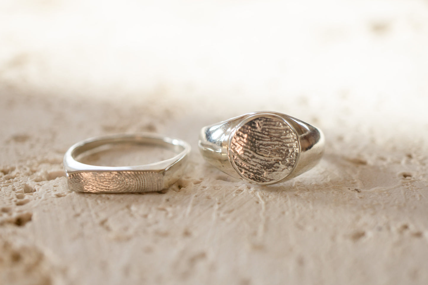 Fingerprint signet ring