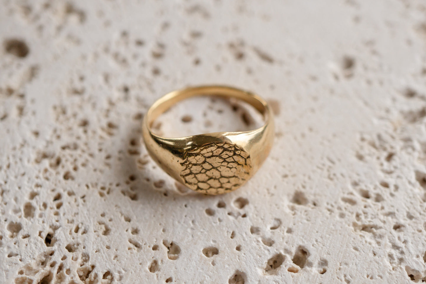 Pet print signet ring