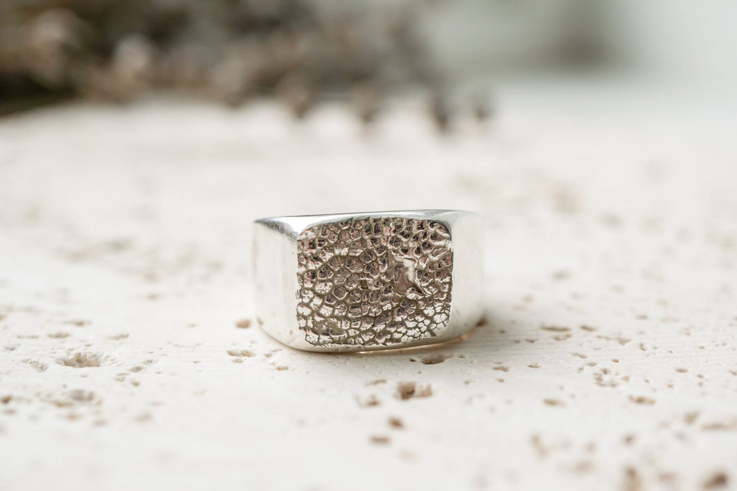 Pet print ring chunky