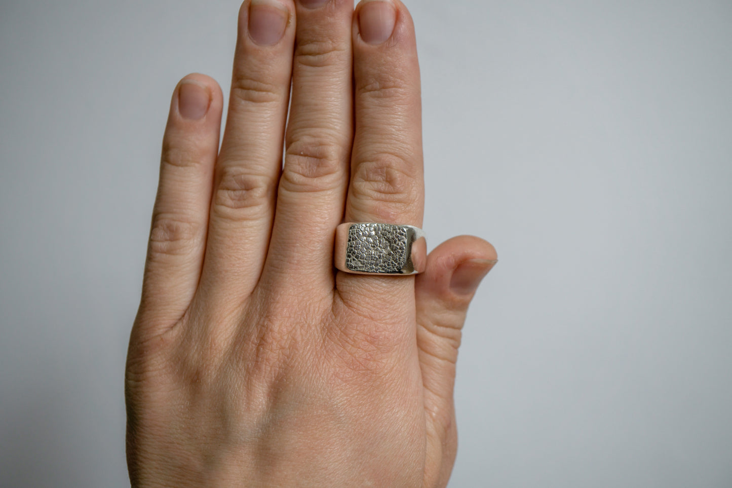 Pet print ring chunky