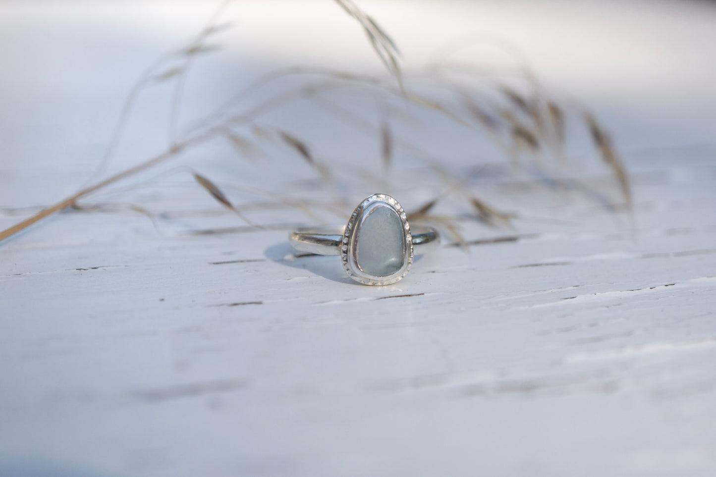 Sea glass ring, size 6