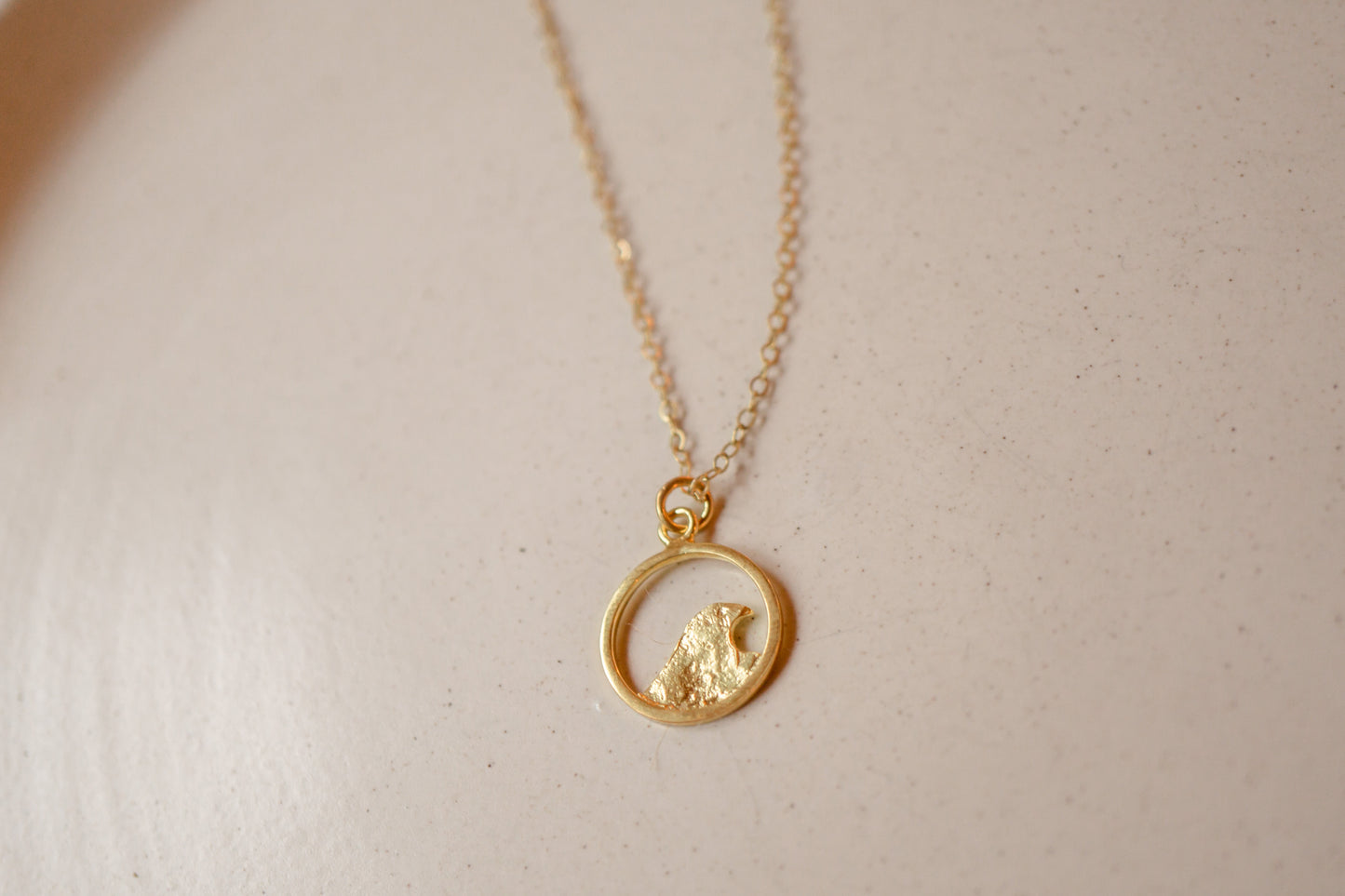 Wave necklace - gold plated