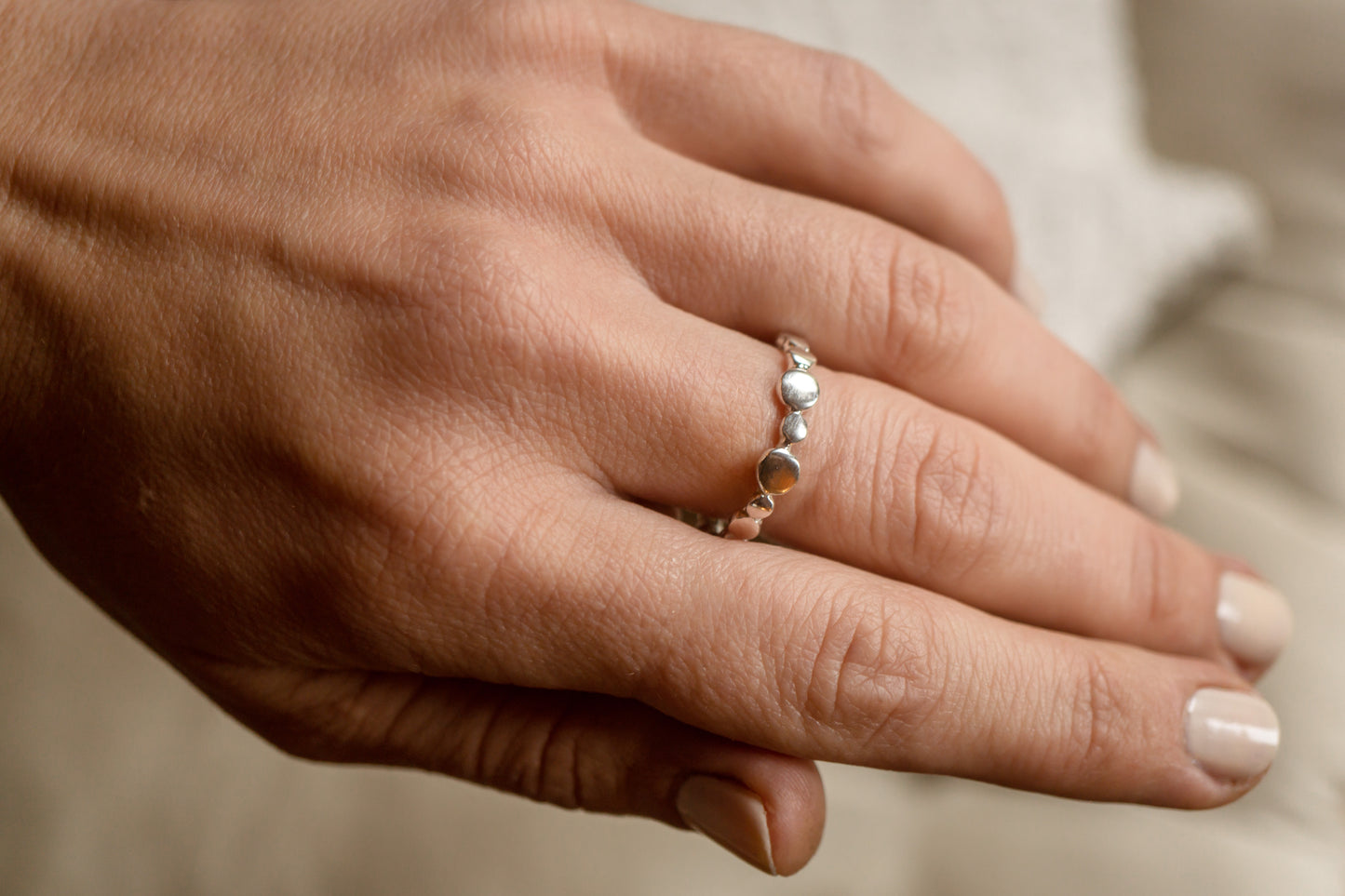 Pebbles ring - 925 silver