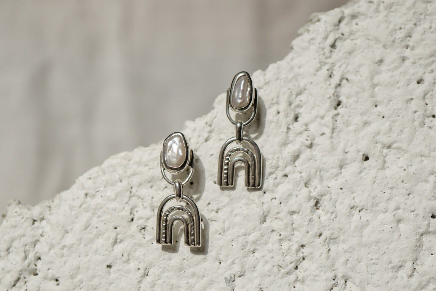 Pearl earrings - 925 silver