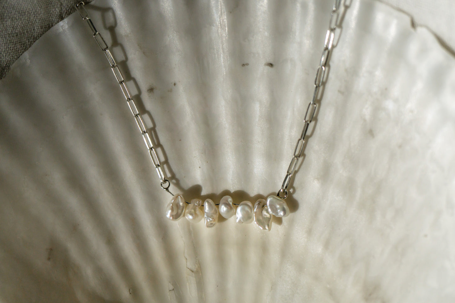 Pearl necklace - 925 silver