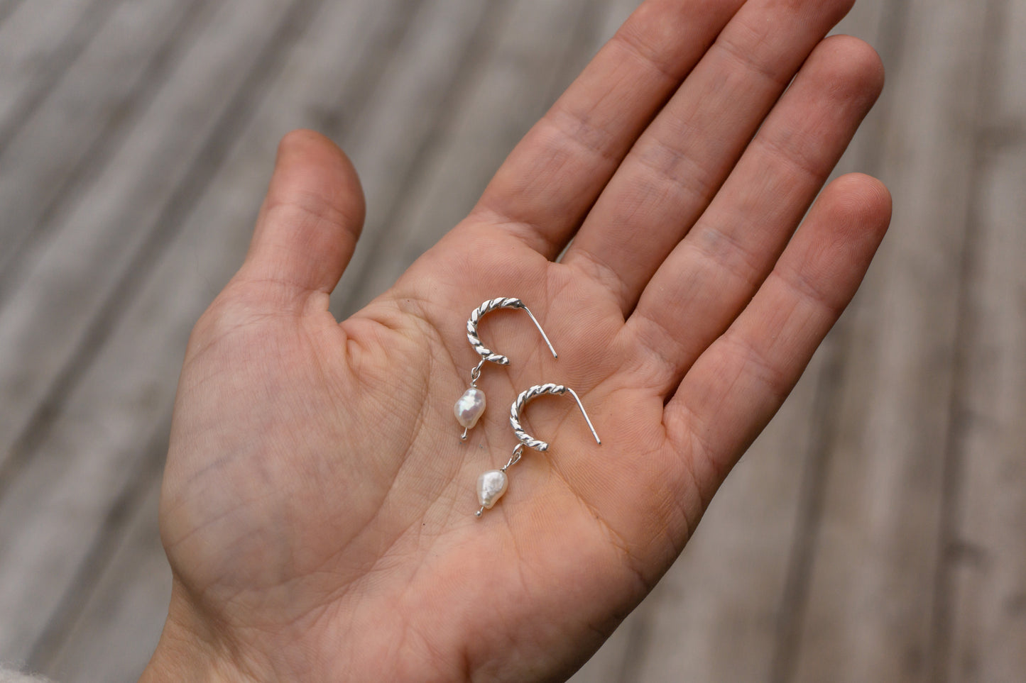 Pearl earrings - 925 silver