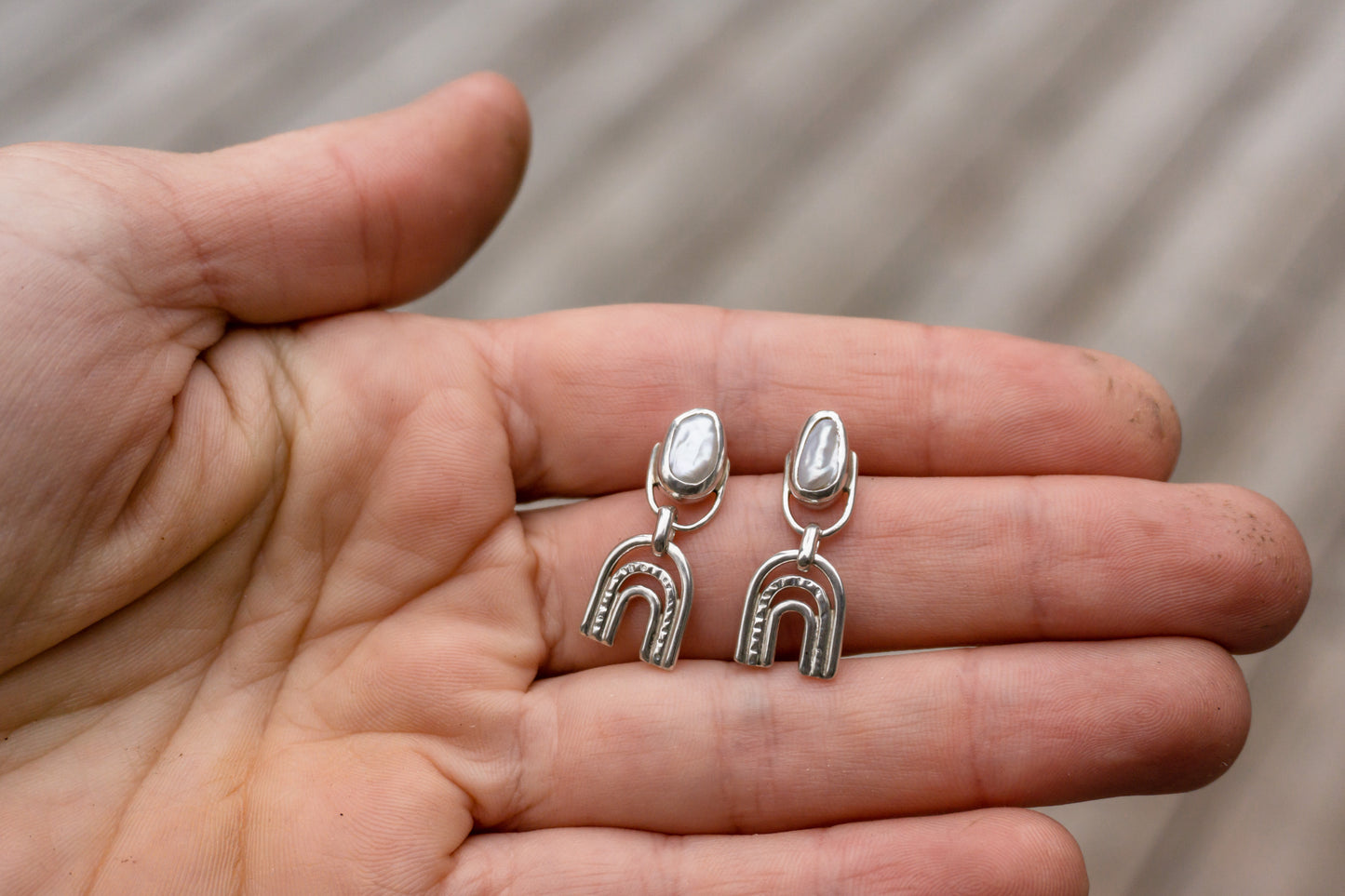 Pearl earrings - 925 silver