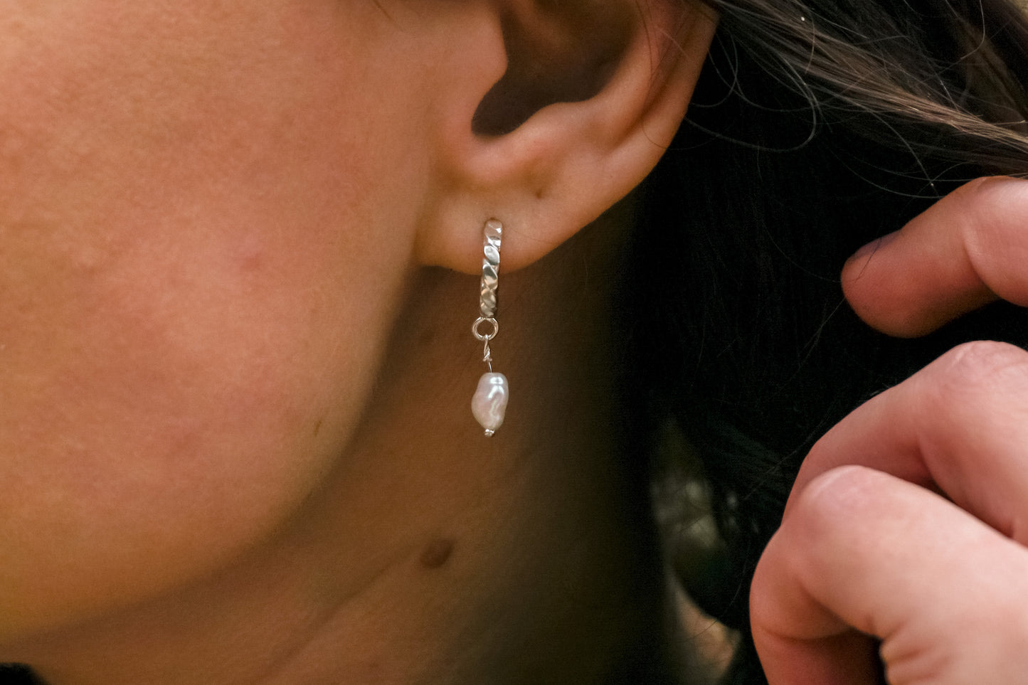 Pearl earrings - 925 silver