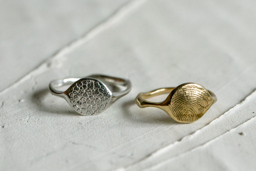 Fingerprint freeform ring