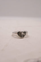 Fingerprint heart ring