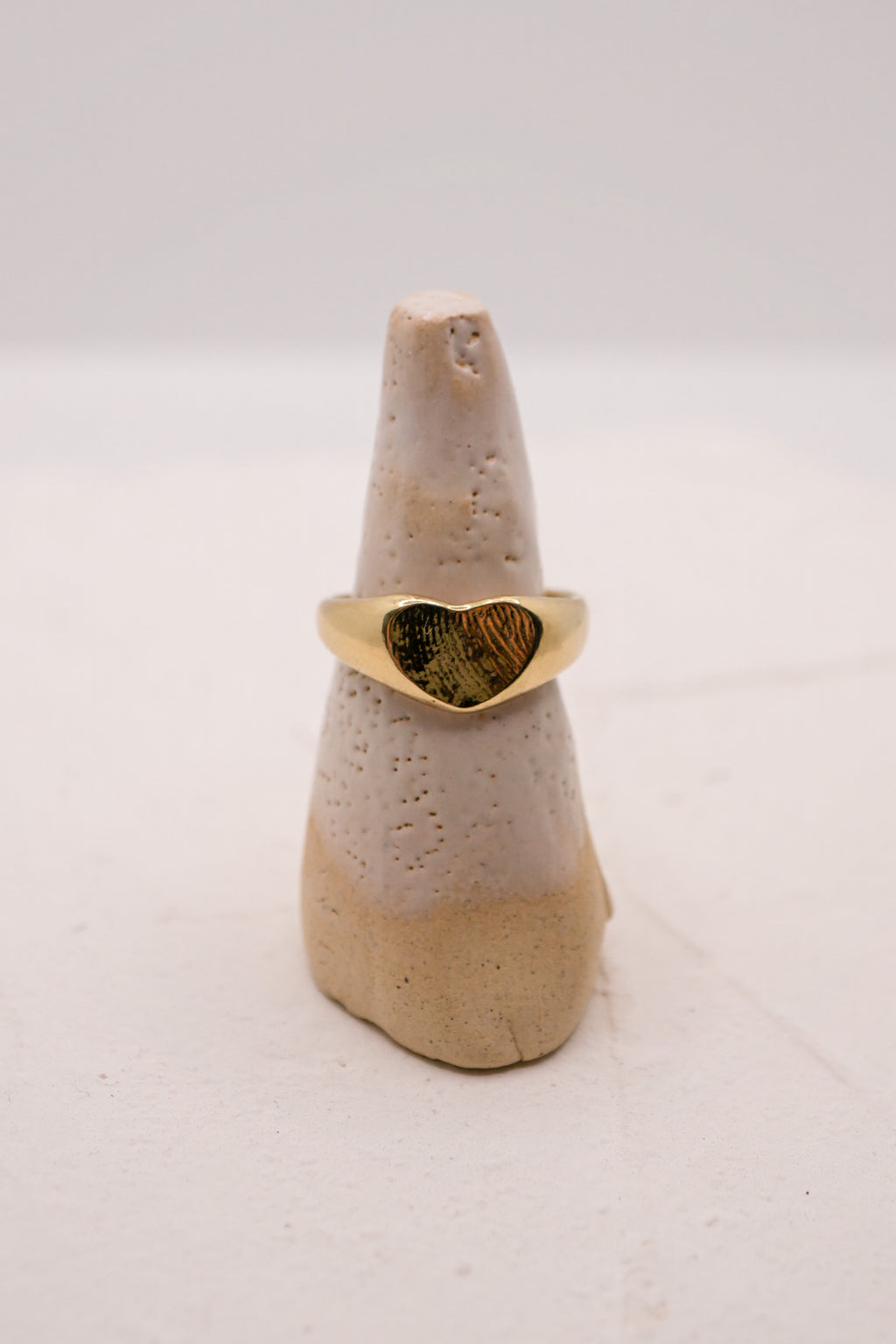 Fingerprint heart ring