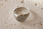 Pet print signet ring