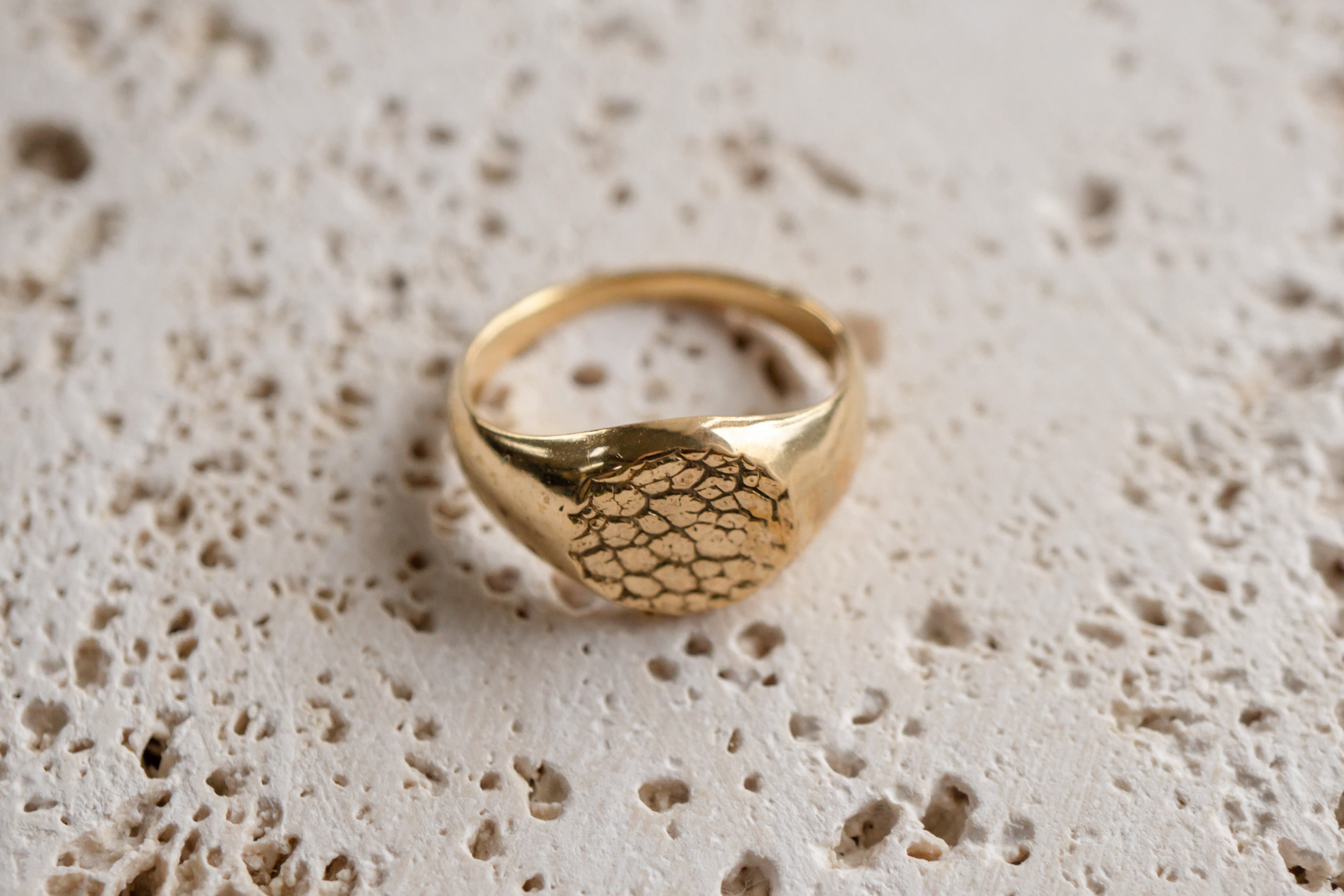 Pet print signet ring
