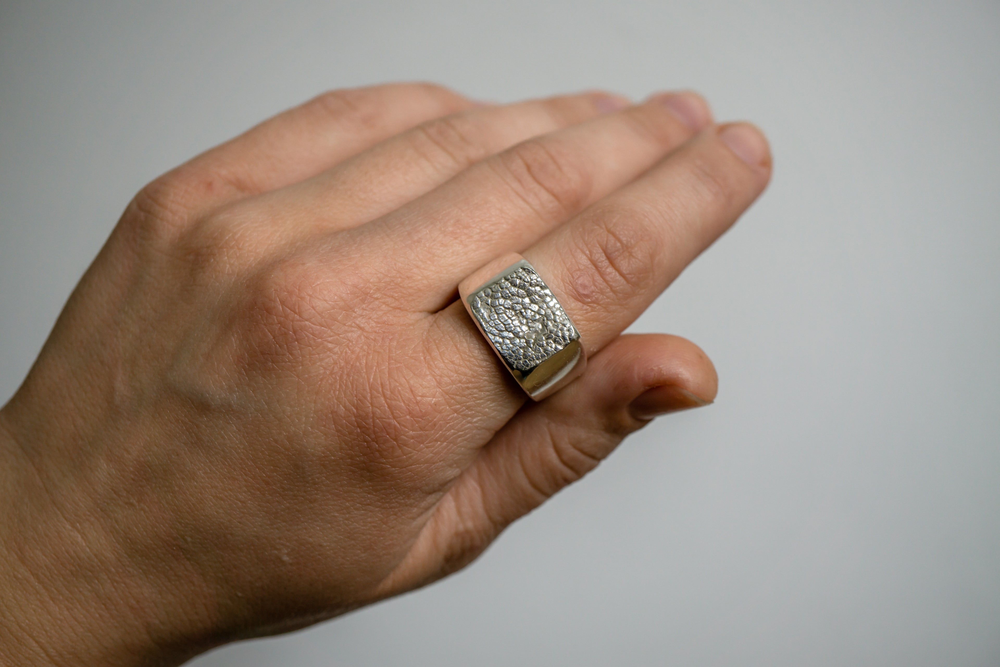 Pet print ring chunky