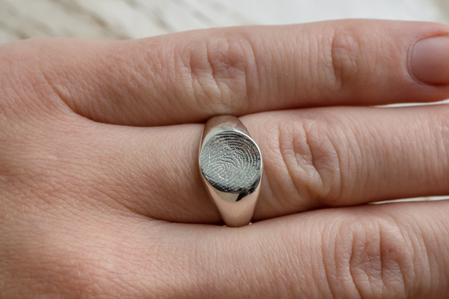 Fingerprint signet ring