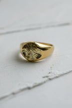 Pet print signet ring