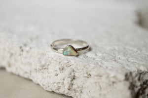 Raw opal ring, size 7