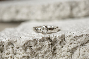 Raw herkimer diamond ring, size 7