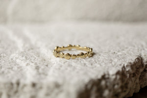 Pebbles ring - gold plated