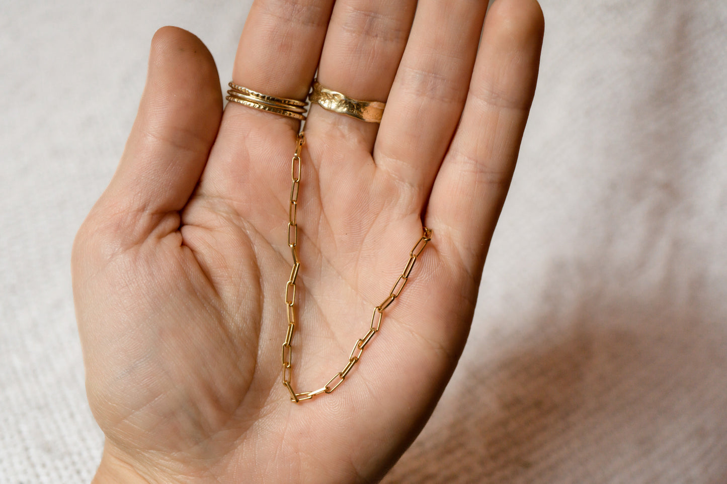 Linked necklace - gold plated