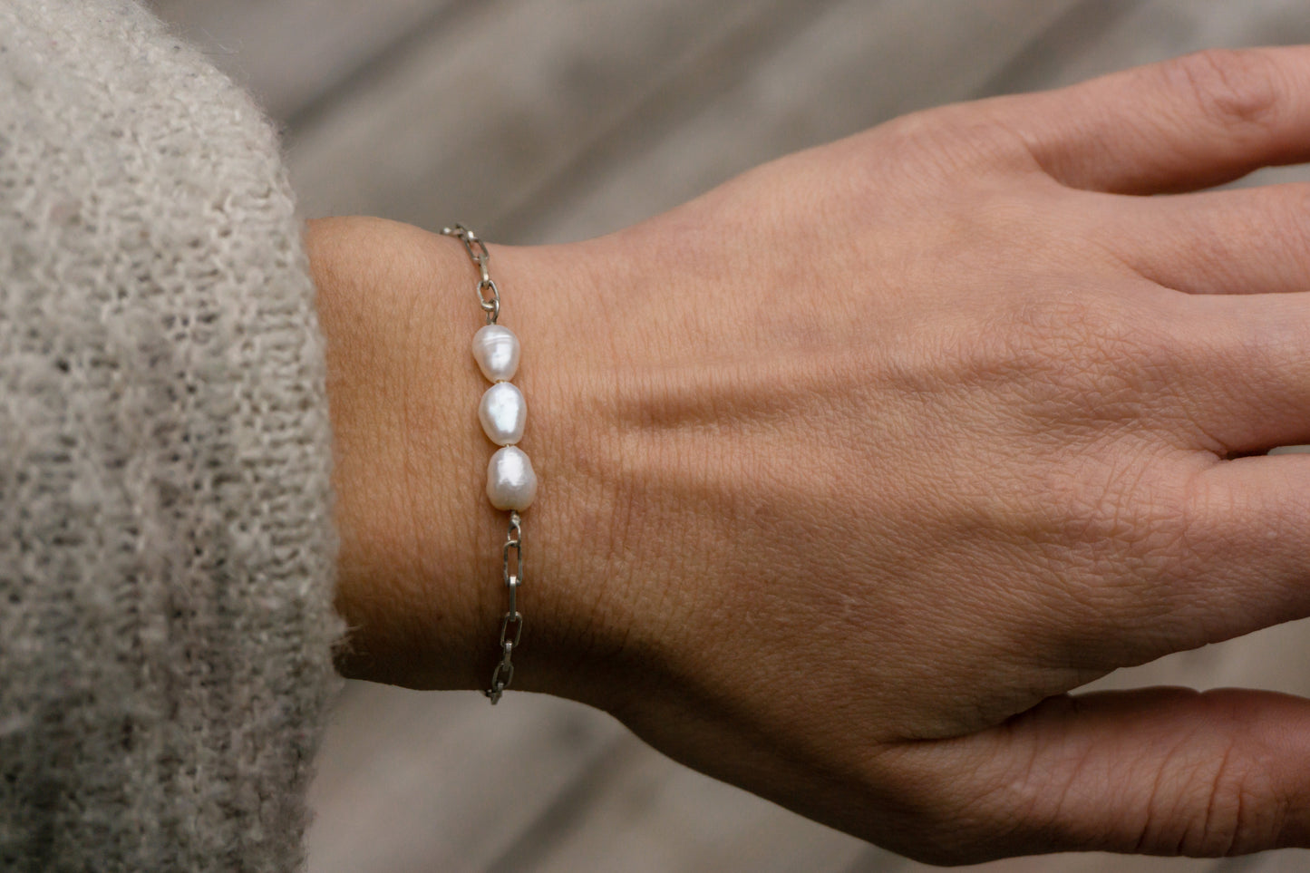 Pearl bracelet - 925 silver