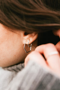 Honeycomb earrings - 925 silver